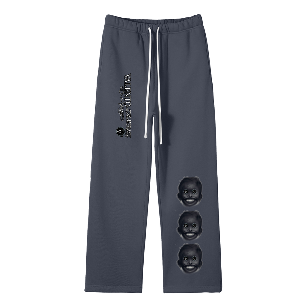 Unisex Solid Color Fleece Straight Leg Pants