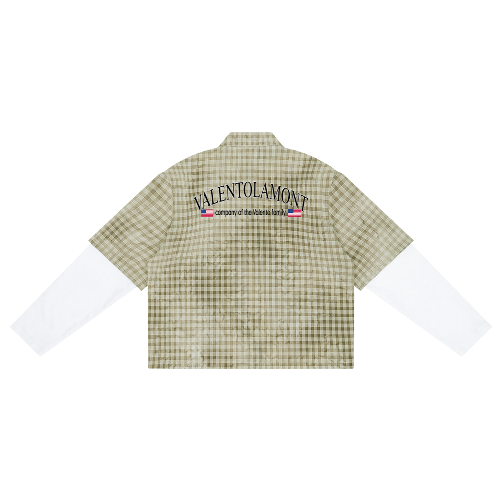 Unisex Vintage Wash Plaid Short Sleeve Shirt