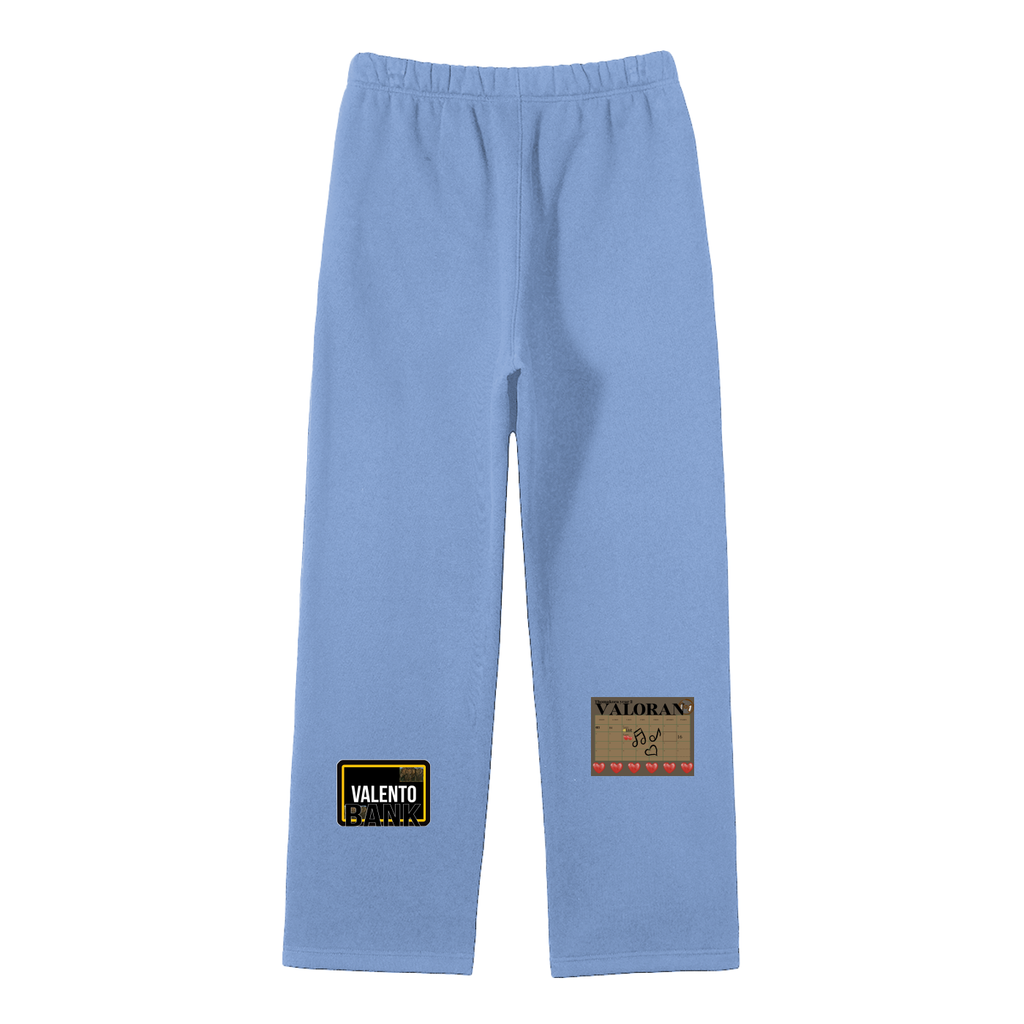 Unisex Solid Color Fleece Straight Leg Pants