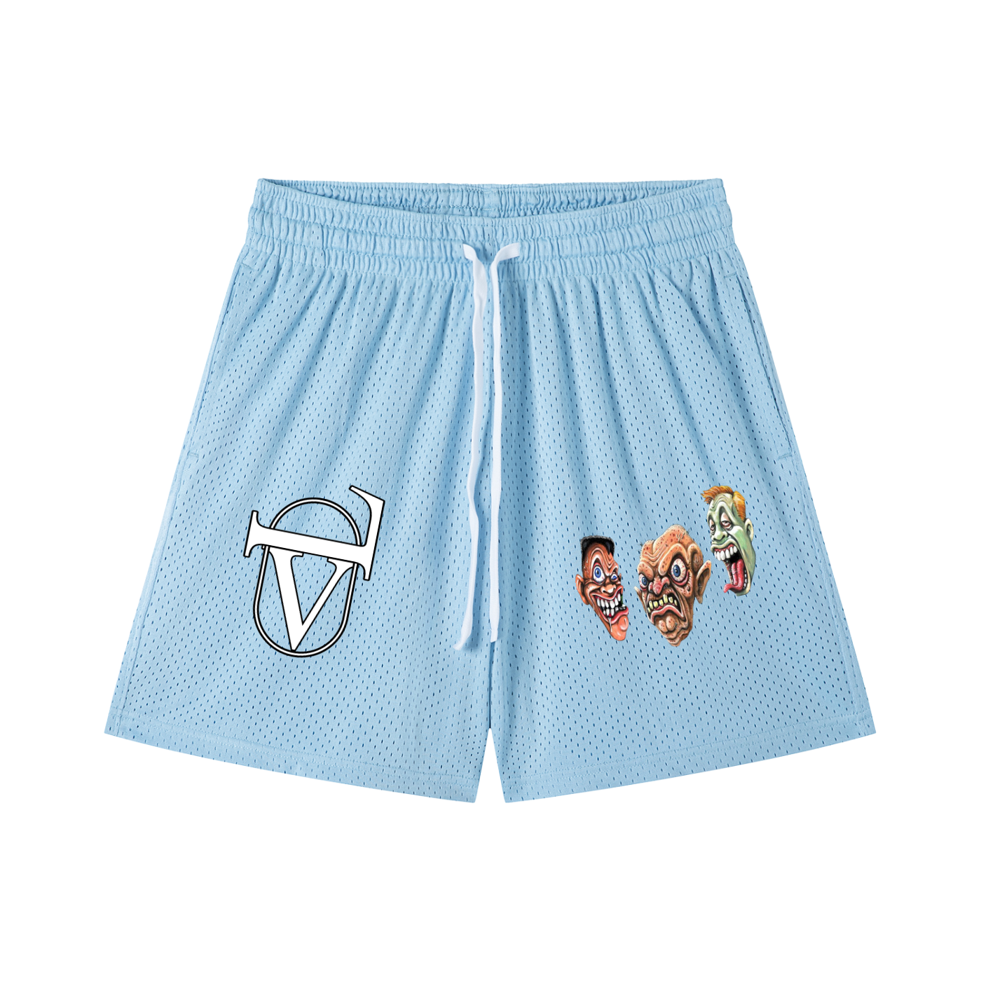 Mesh Drawstring Shorts