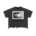Vintage Wash Boxy Distressed Hem T-Shirt