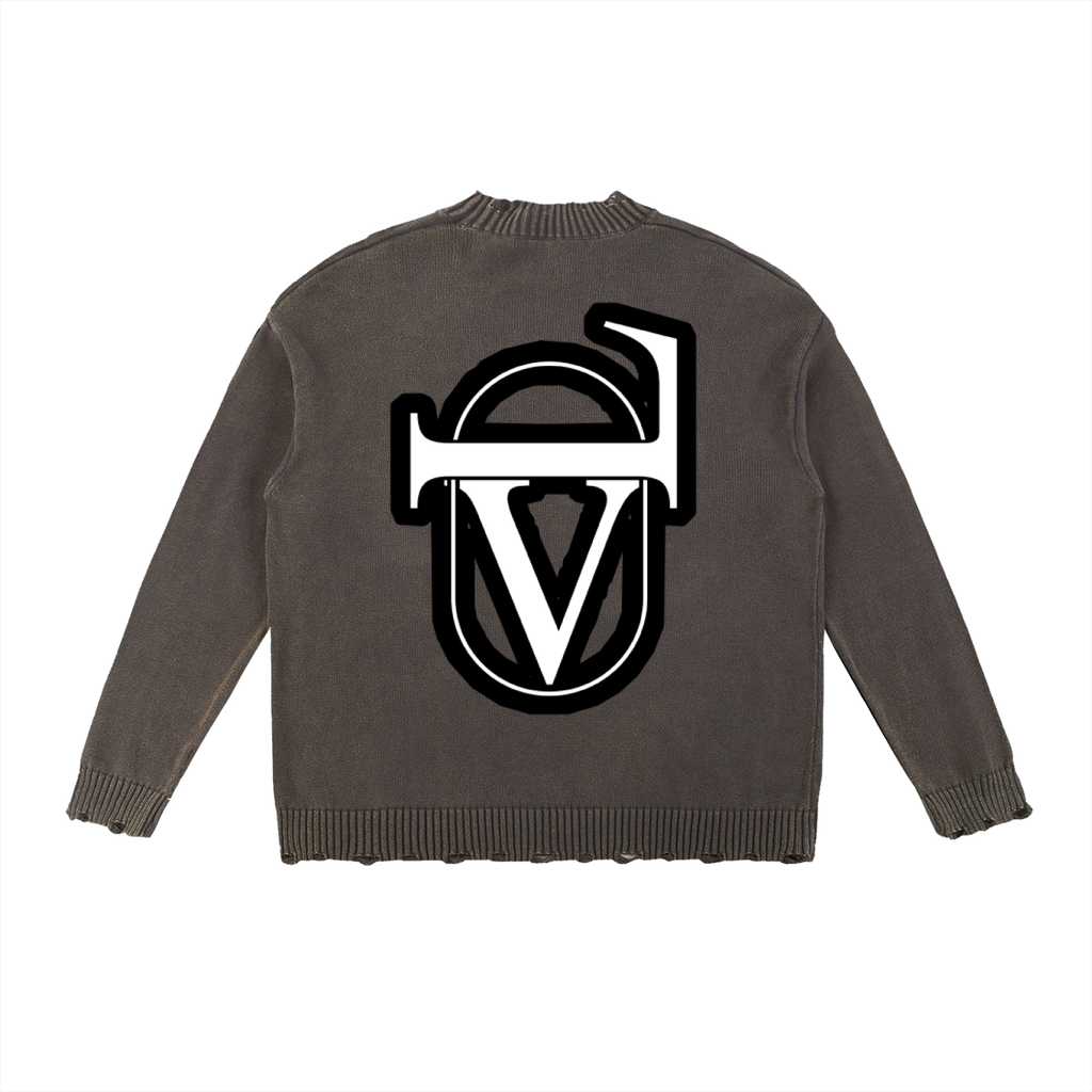 Vintage Washed Hand-Frayed Sweater