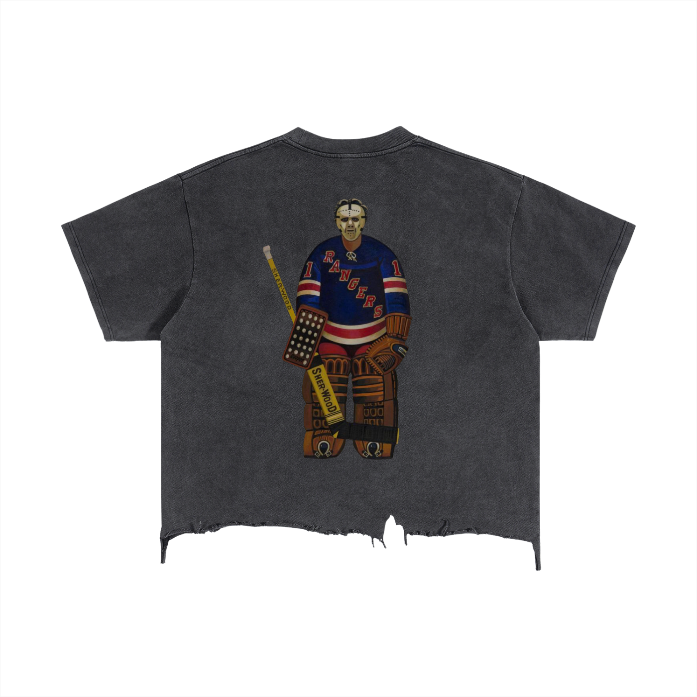 Vintage Wash Boxy Distressed Hem T-Shirt