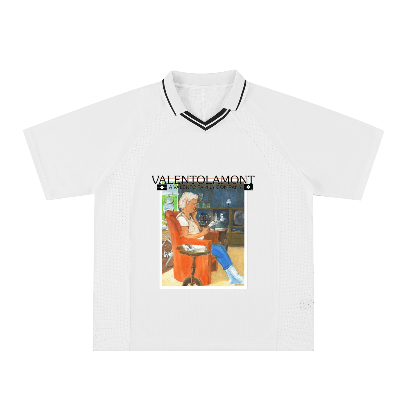 Striped V-Neck Soccer Jersey