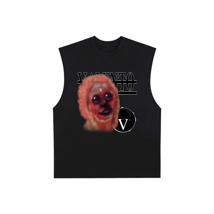 Raw Edge Cotton Tank Top