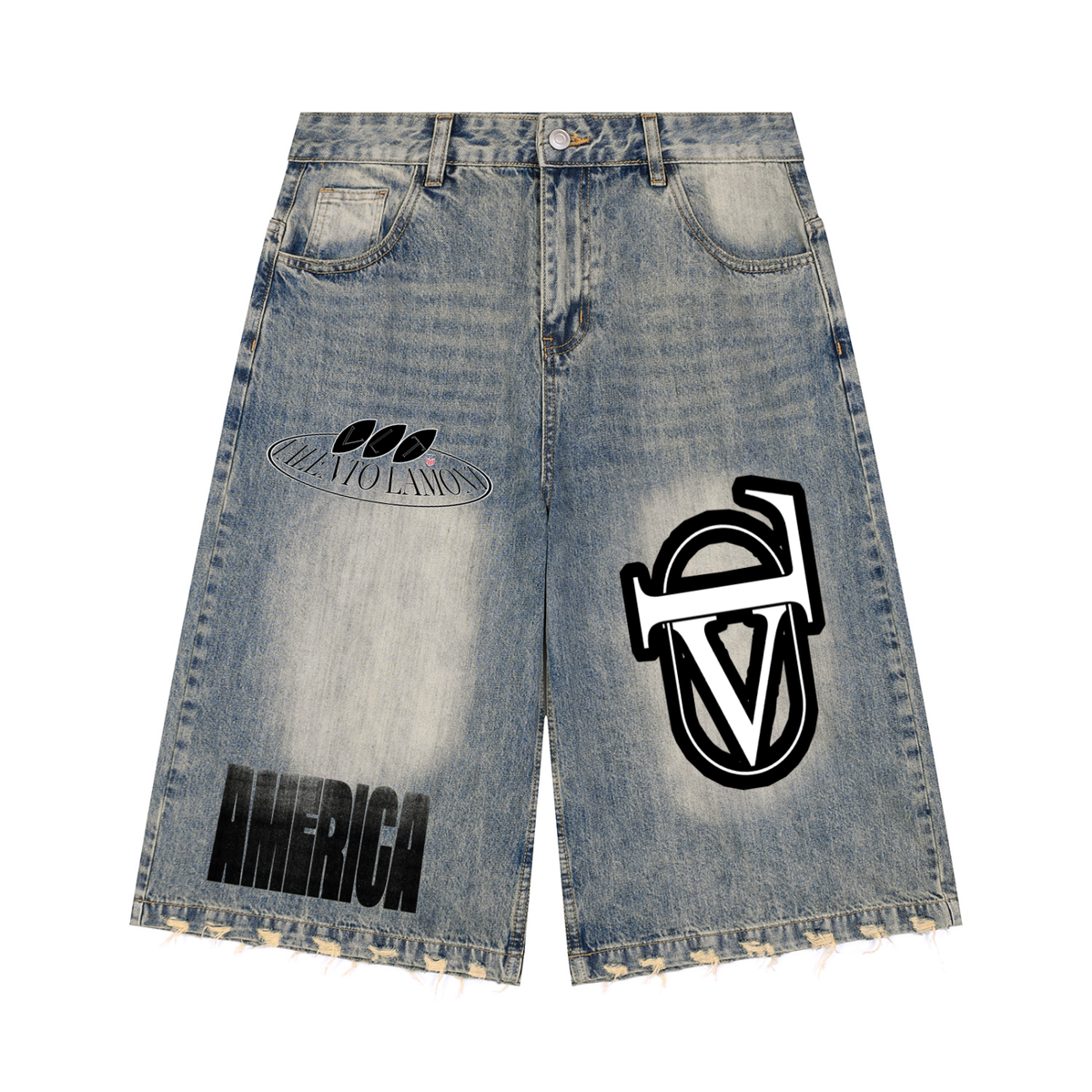 Men's Sunfade Distressed Denim Shorts