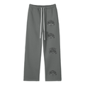Unisex Solid Color Fleece Straight Leg Pants