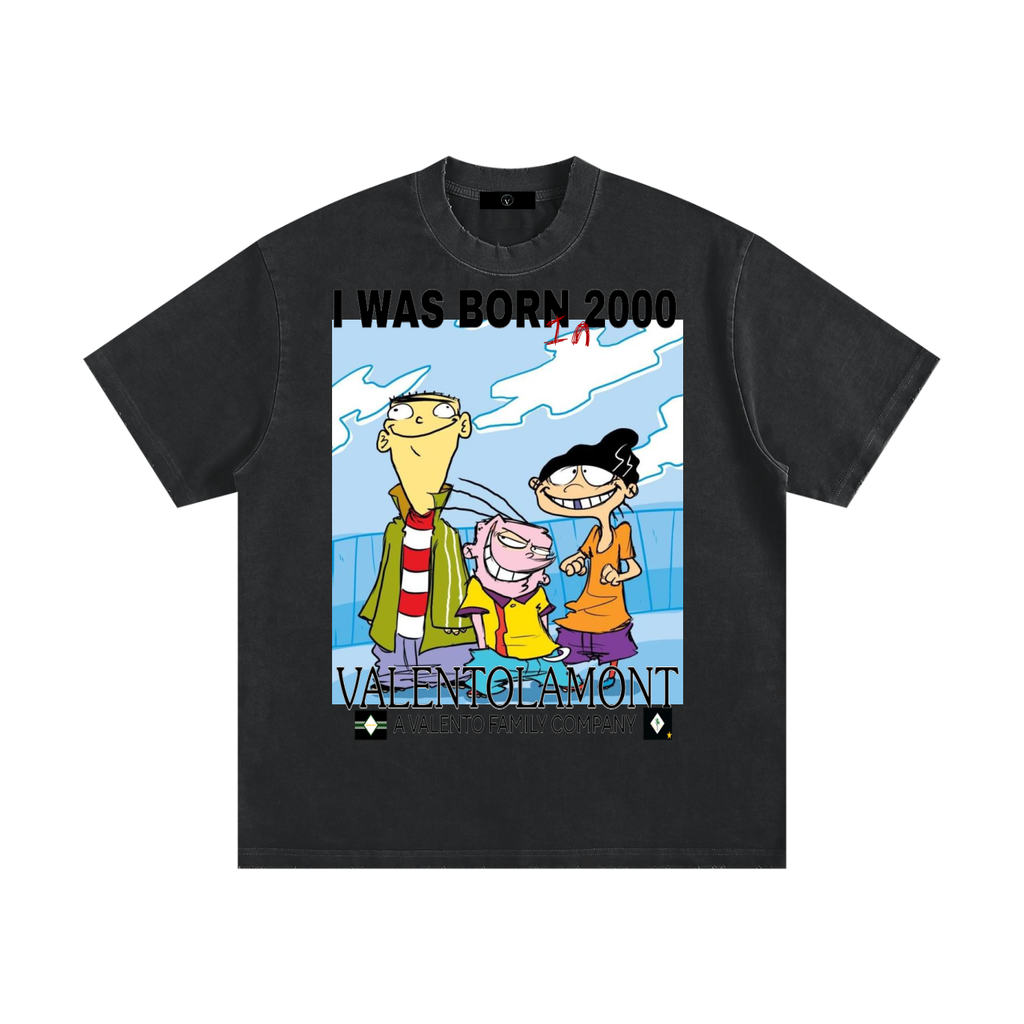 Heavyweight Vintage Washed Frayed T-Shirt