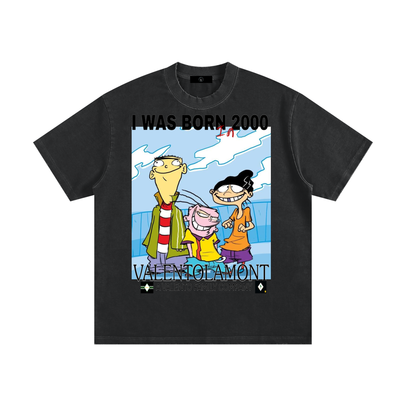 Heavyweight Vintage Washed Frayed T-Shirt
