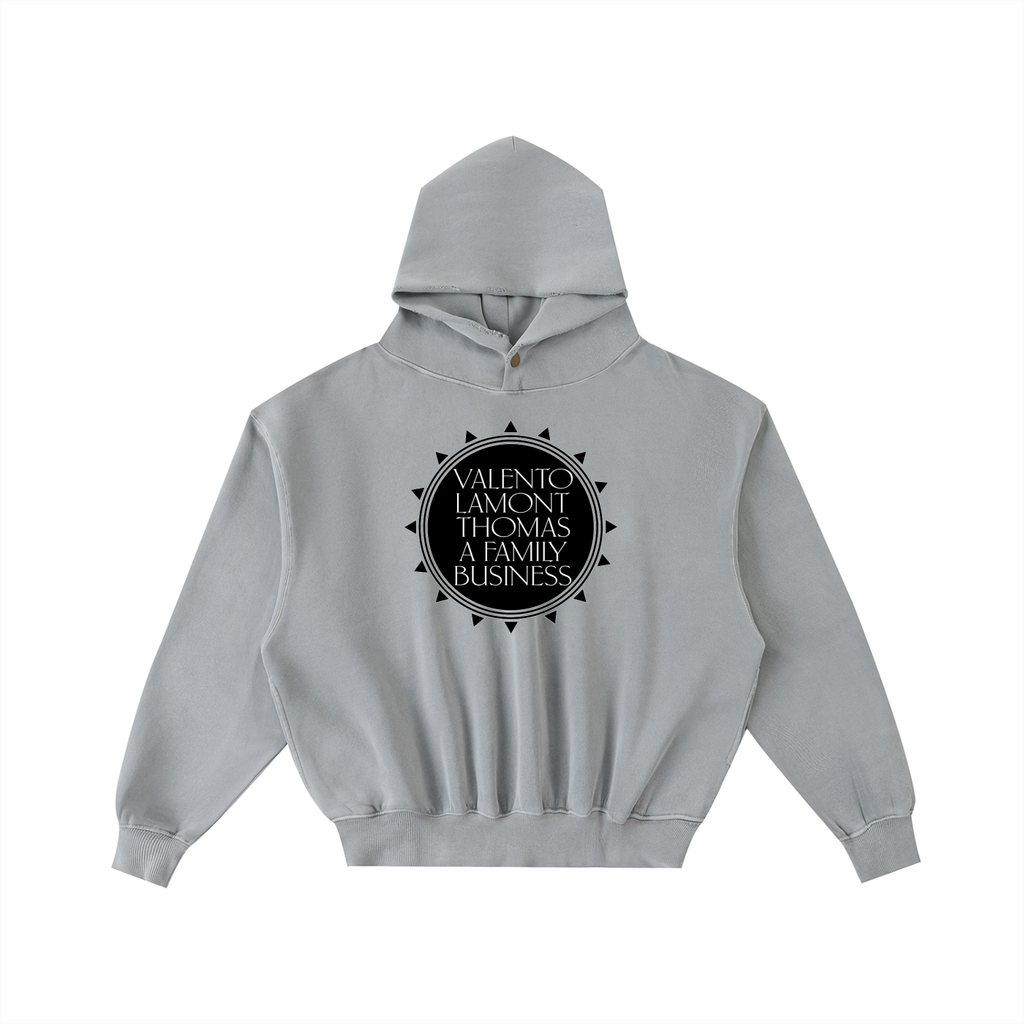 Frayed Enzyme Washed Fleece Hoodie