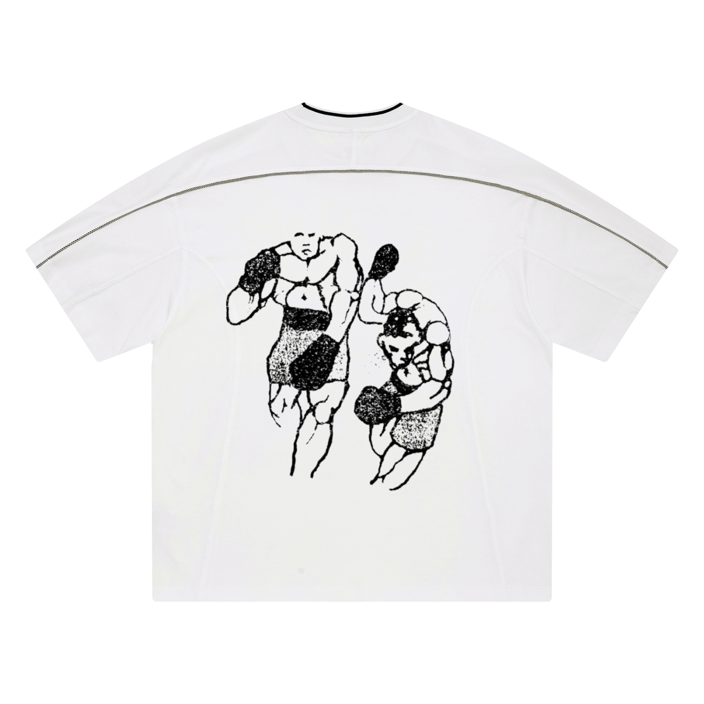 Unisex Oversized Contrast Tape T-Shirt