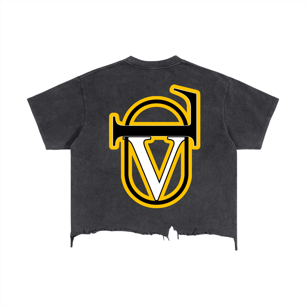 Vintage Wash Boxy Distressed Hem T-Shirt