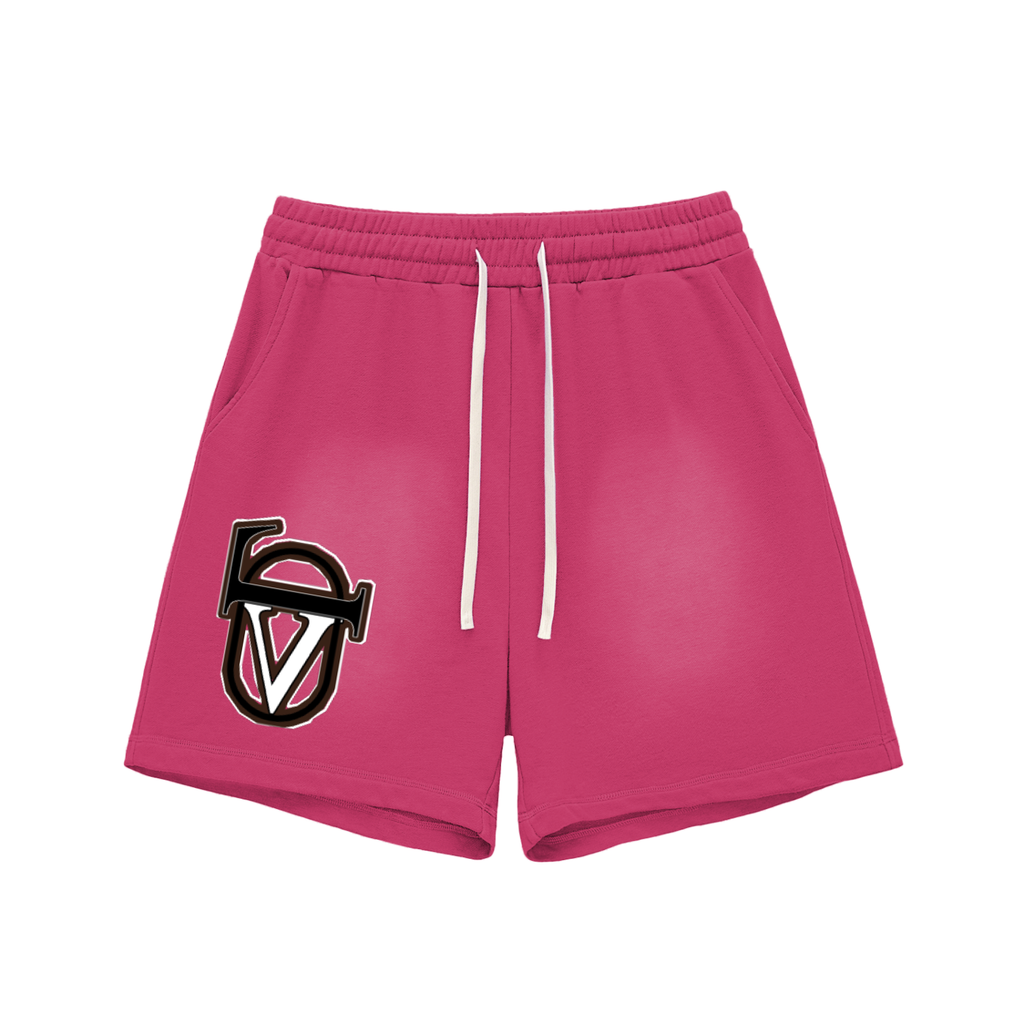 Sun Fade Raw Edge Cotton Shorts