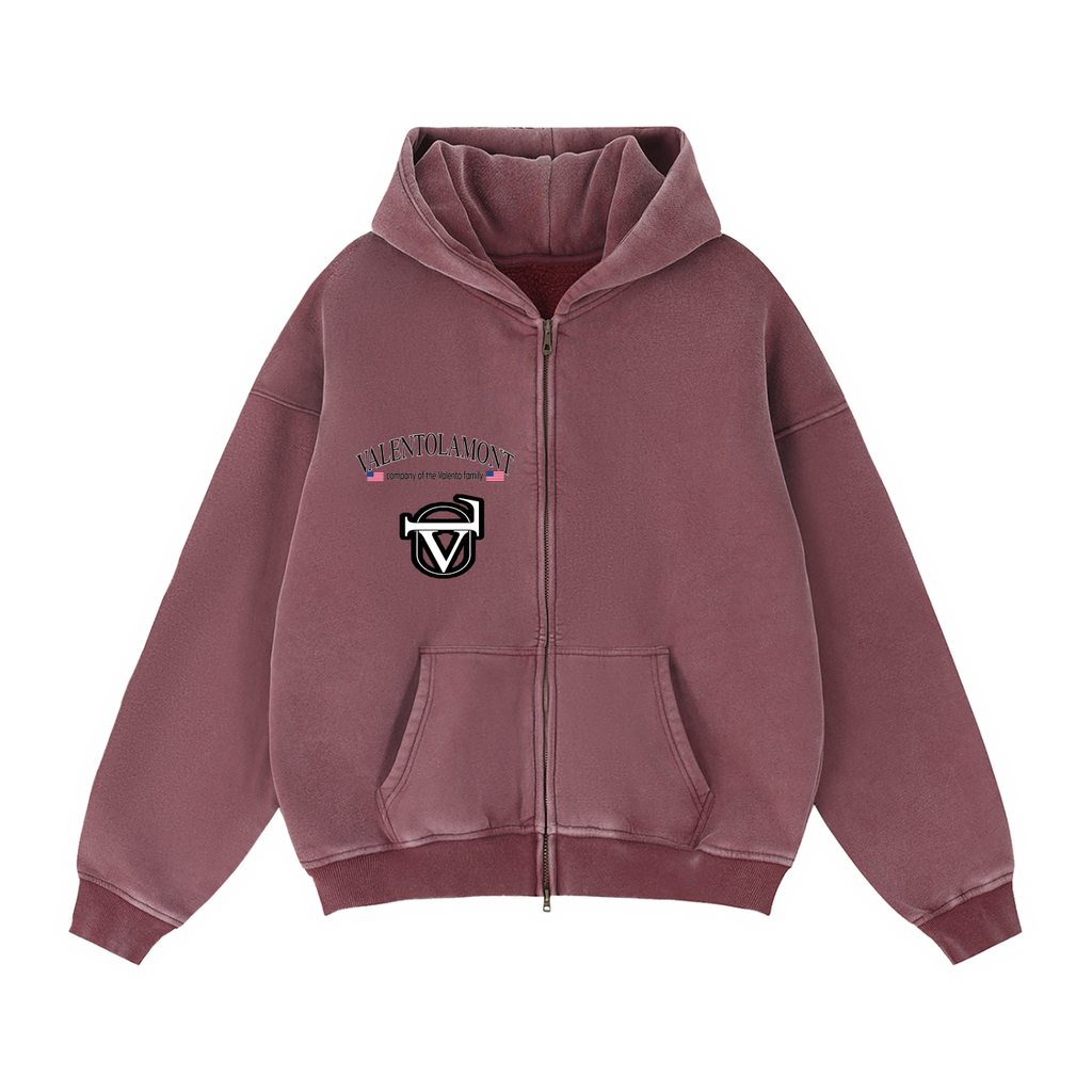 Zip-Through Boxy Fleece Hoodie