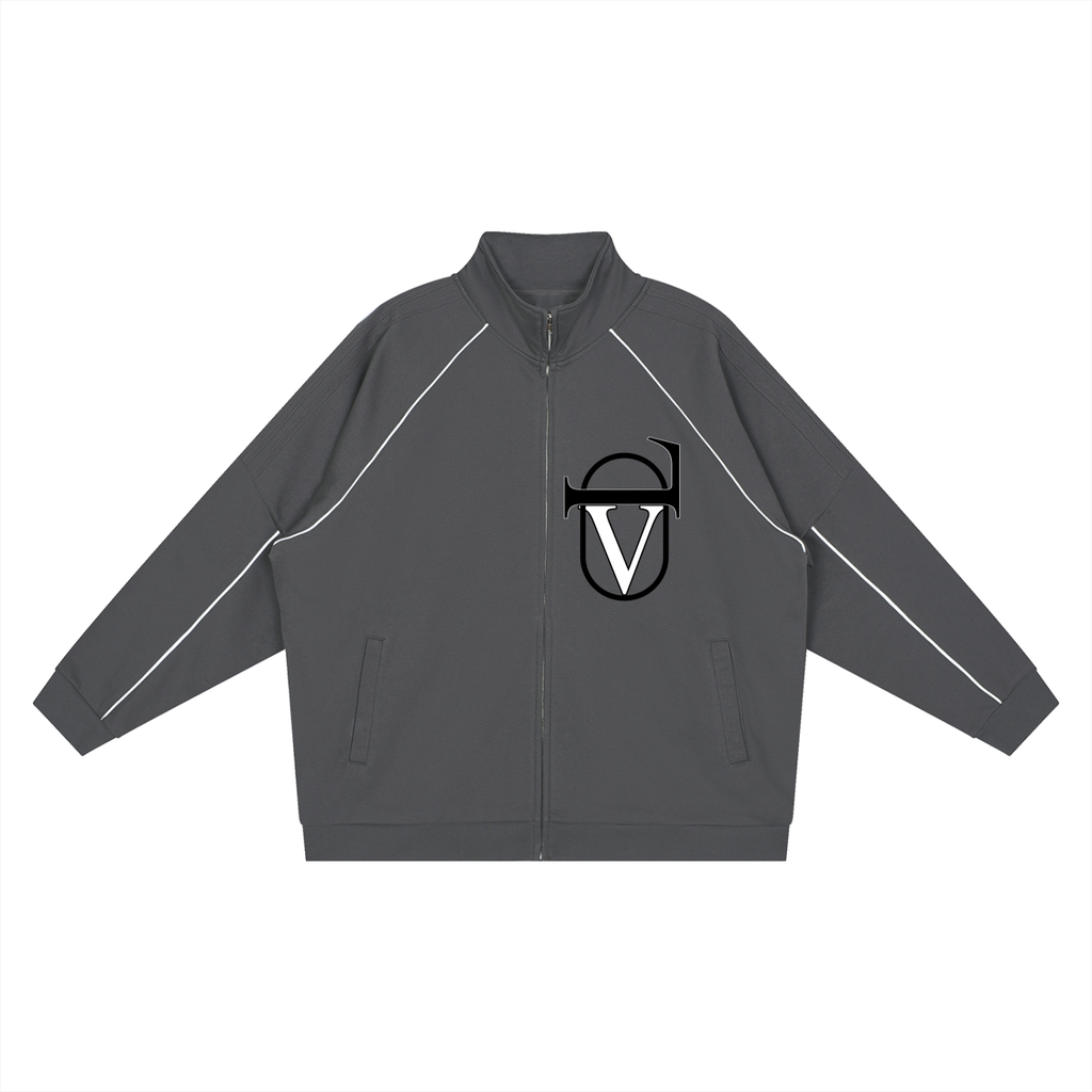 Reflection Striped Raglan Sleeve  Jacket