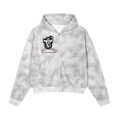 Dirty Washed Zip-Up Fleece Hoodie