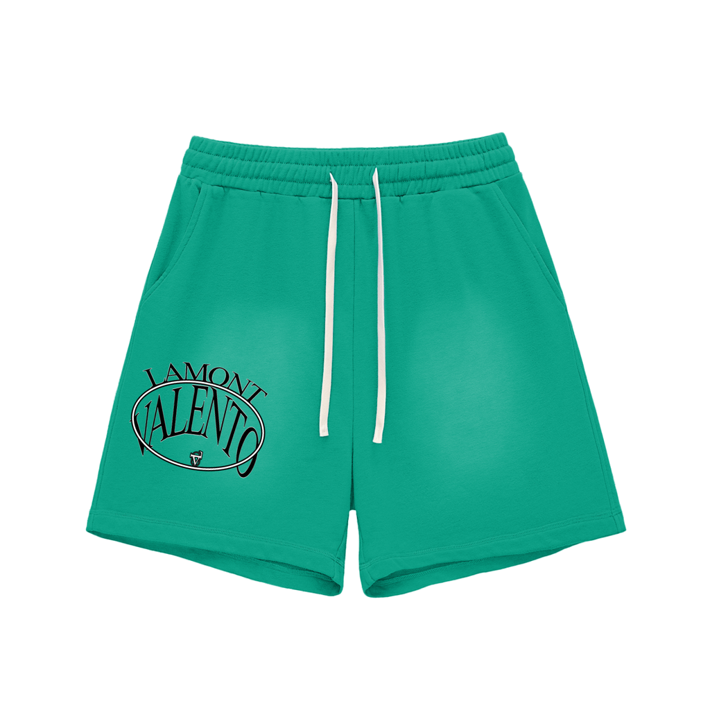 Sun Fade Raw Edge Cotton Shorts