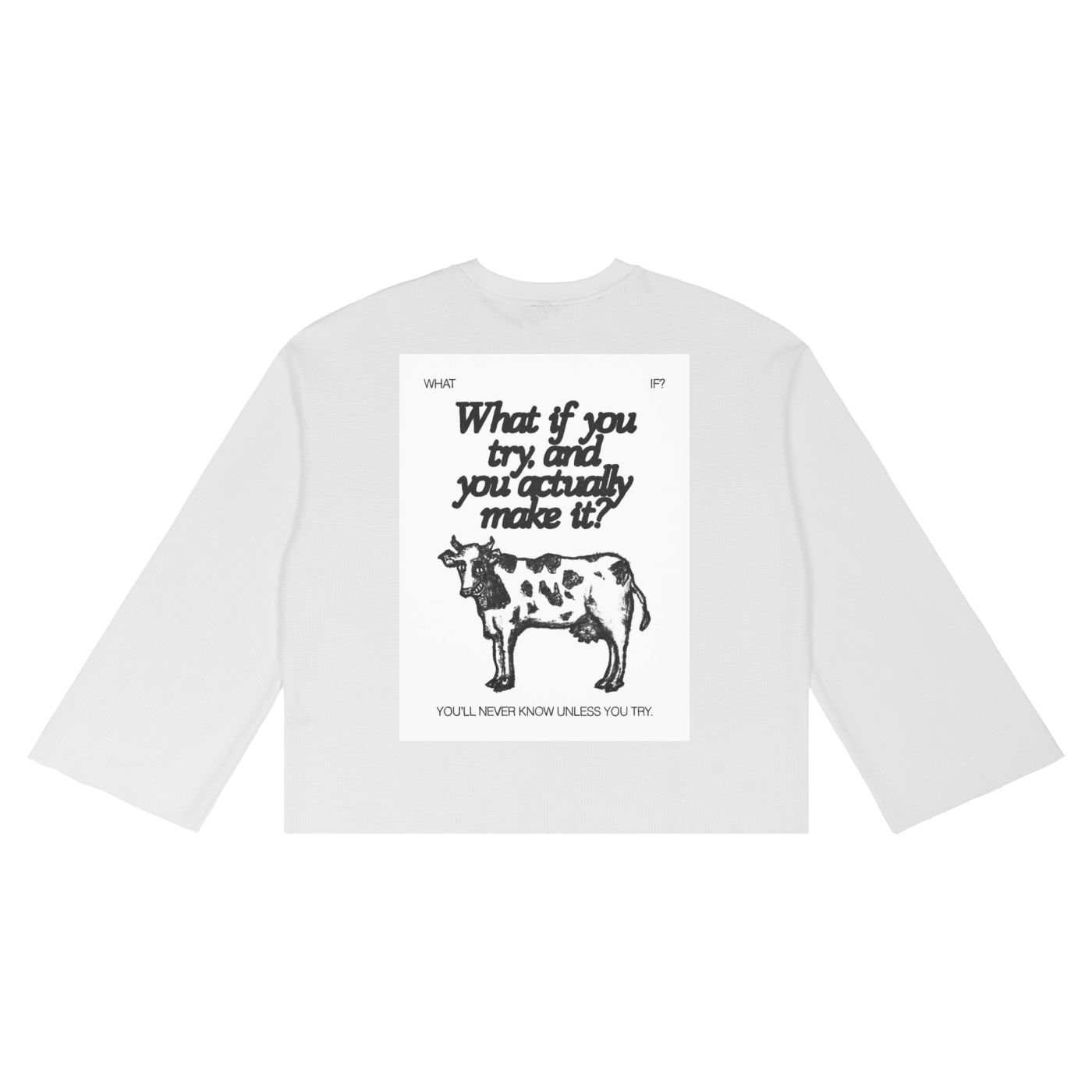 Unisex Waffle Raw Edge T-Shirt