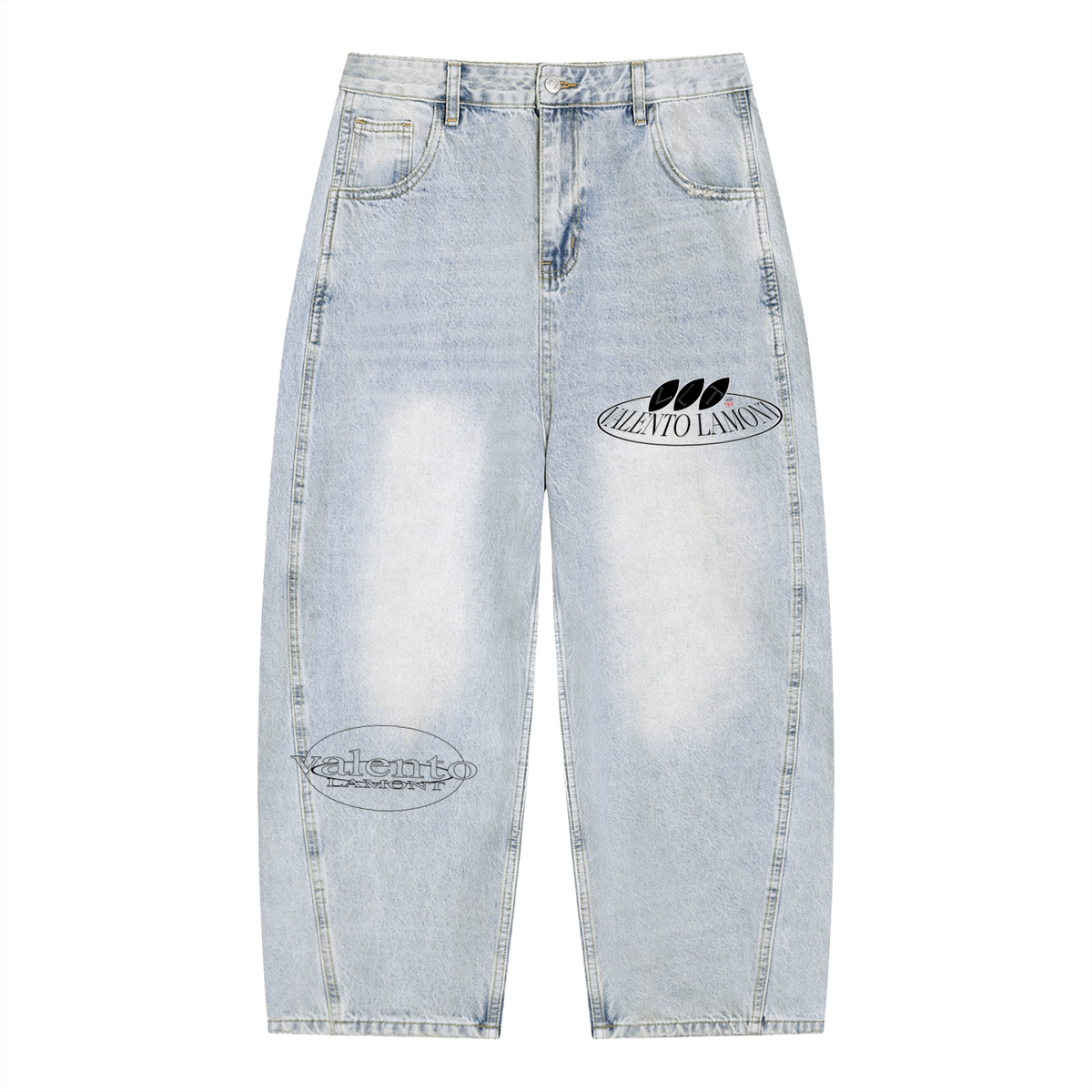 Men's Vintage Wash Sunfade Barrel Leg Jeans