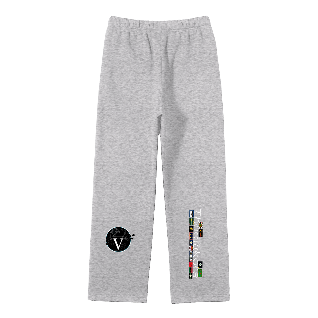 Streetwear Unisex Solid Color Fleece Straight Leg Pants