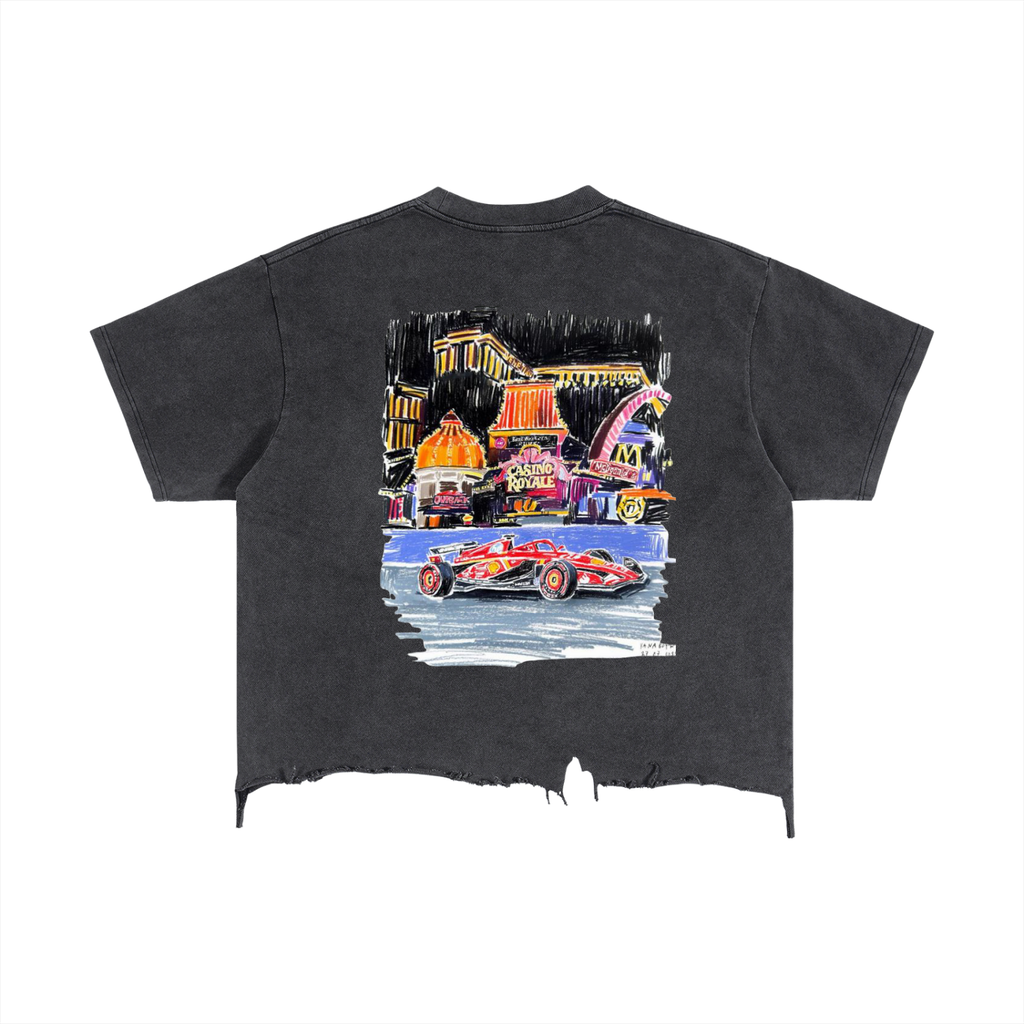 Vintage Wash Boxy Distressed Hem T-Shirt