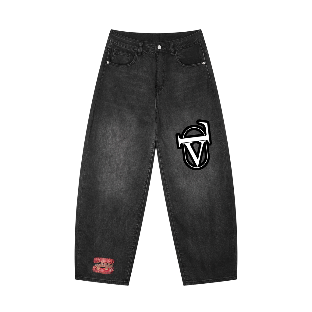 Men's Sunfade Vintage Wash Barrel Leg Jeans