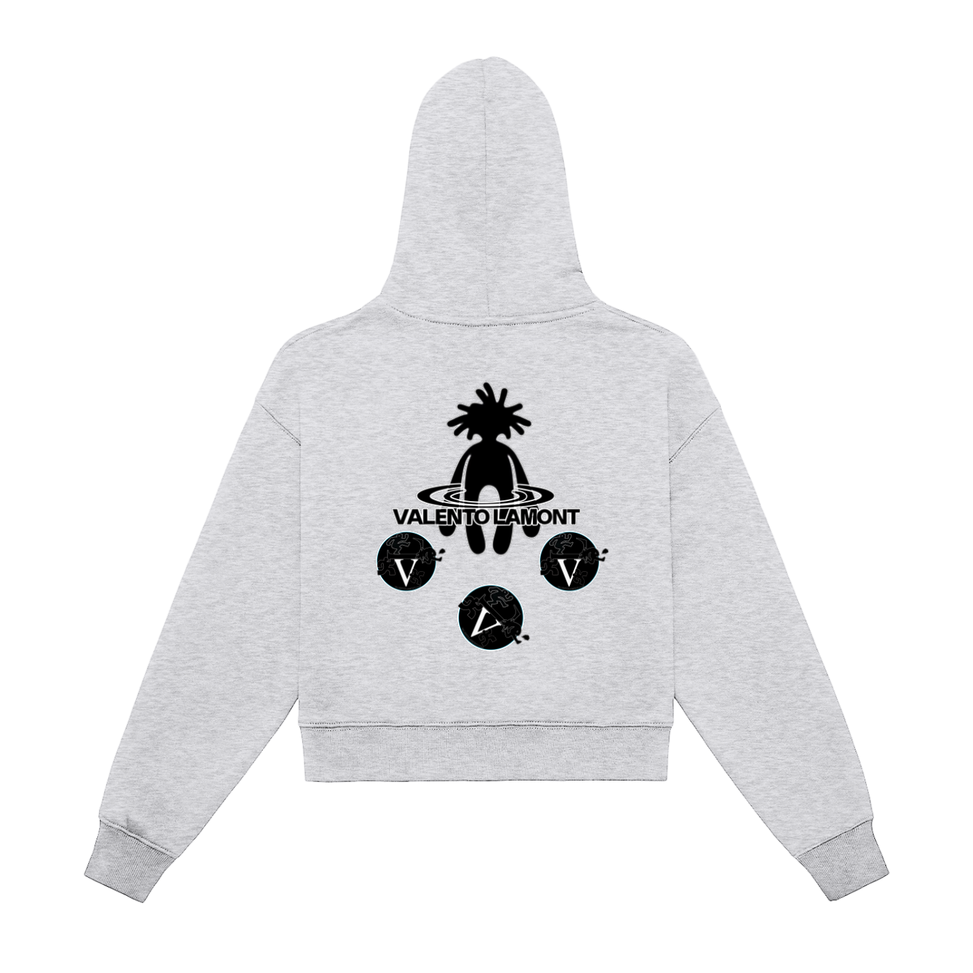 Fleeced Zip-Up Cropped Hoodie