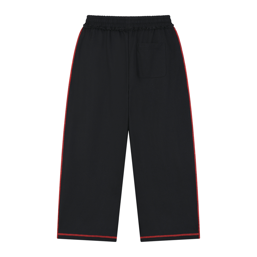 V Raw Edge Topstitch Sweatpants