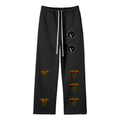 Streetwear Unisex Solid Color Fleece Straight Leg Pants
