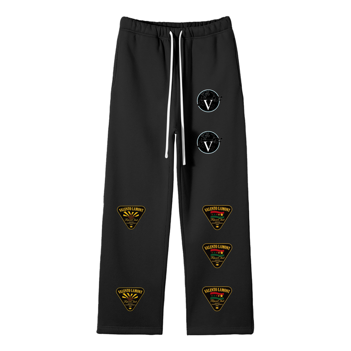 Streetwear Unisex Solid Color Fleece Straight Leg Pants