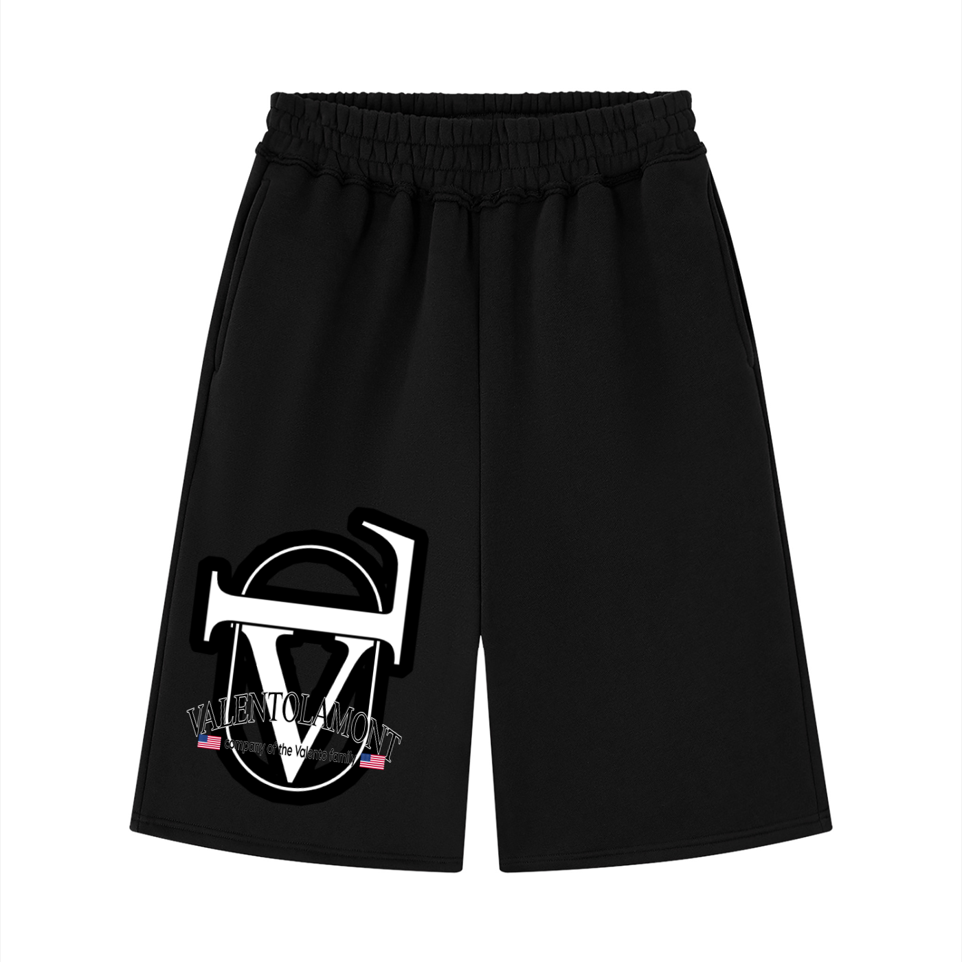 V Raw Edge Fleece Shorts