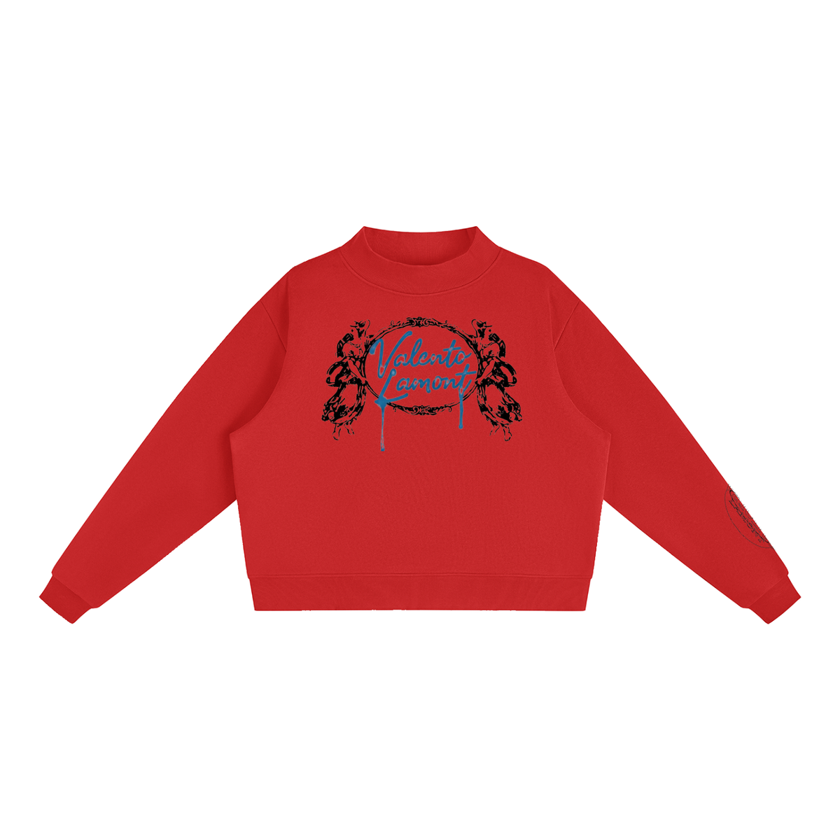 Essential Fleece Mock-Neck Crew Sweatshirt