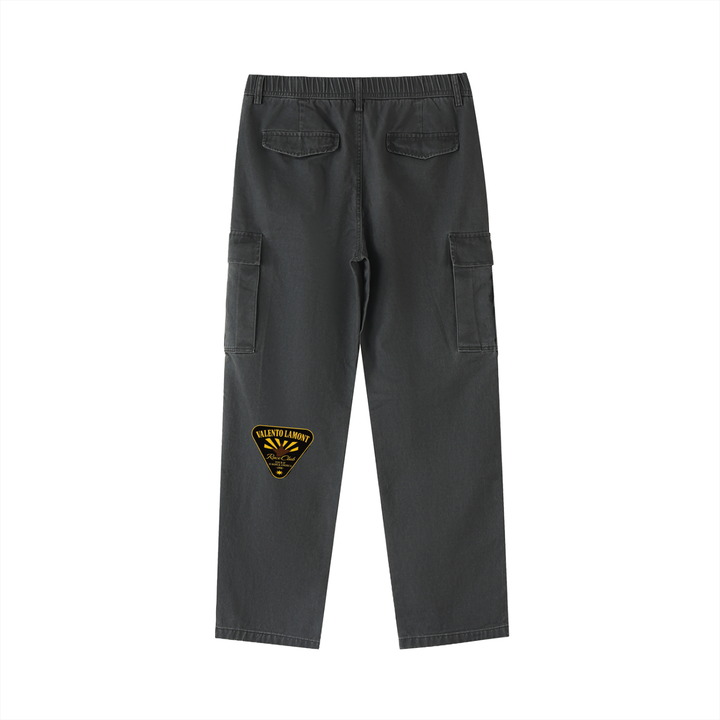 Cotton Elastic-Waist Cargo Pants