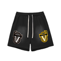 Sun Fade Raw Edge Cotton Shorts