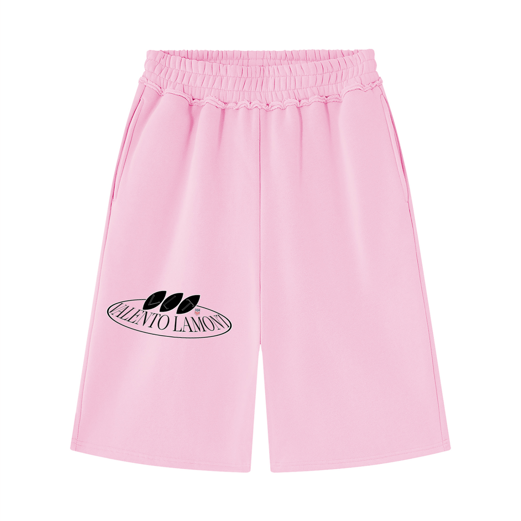 Unisex Raw Edge Fleece Shorts