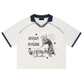 Unisex Collared Piping Boxy Soccer Jersey