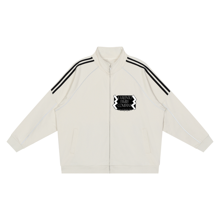 Reflection Striped Raglan Sleeve  Jacket