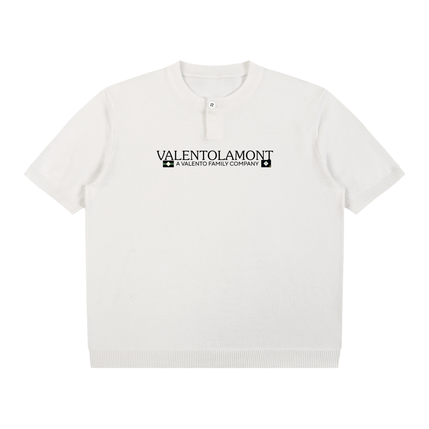 Cotton Knit Short Sleeve Henley T-Shirt
