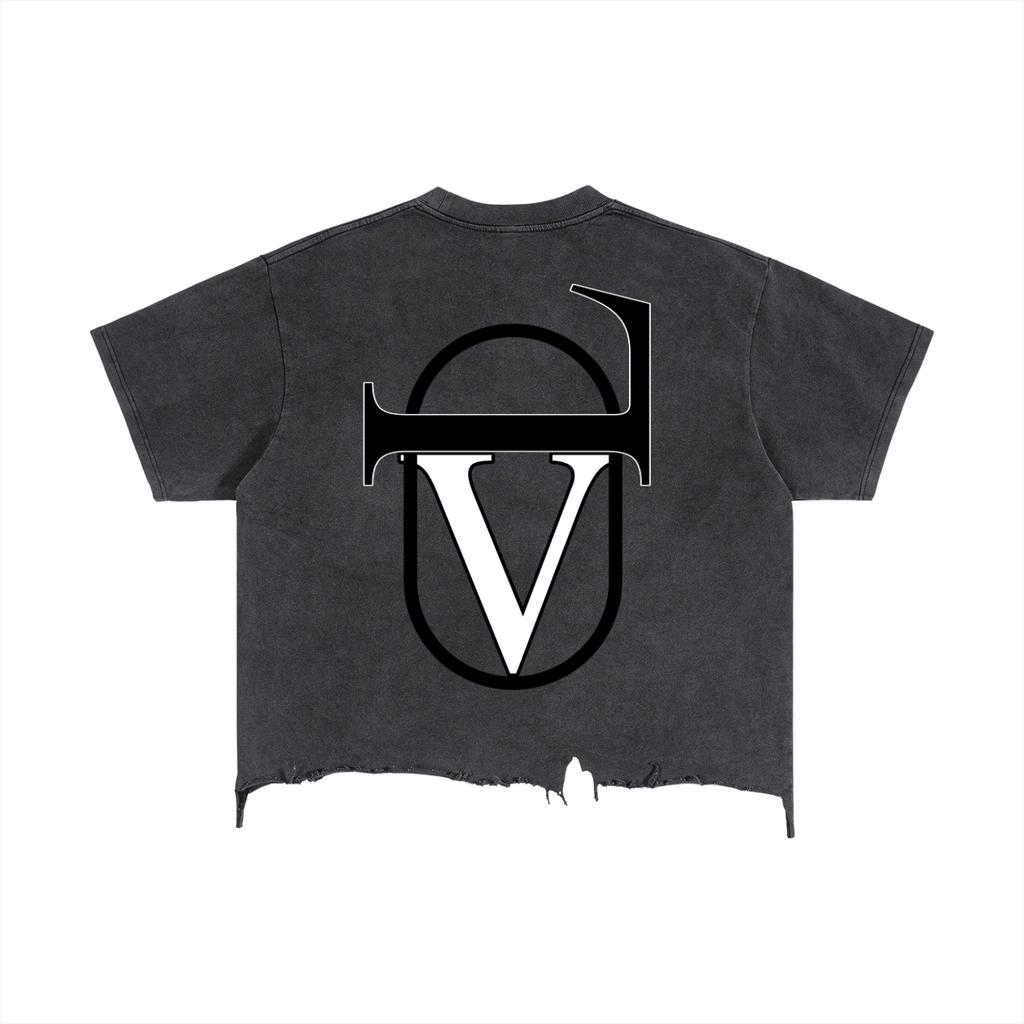 Vintage Wash Boxy Distressed Hem T-Shirt