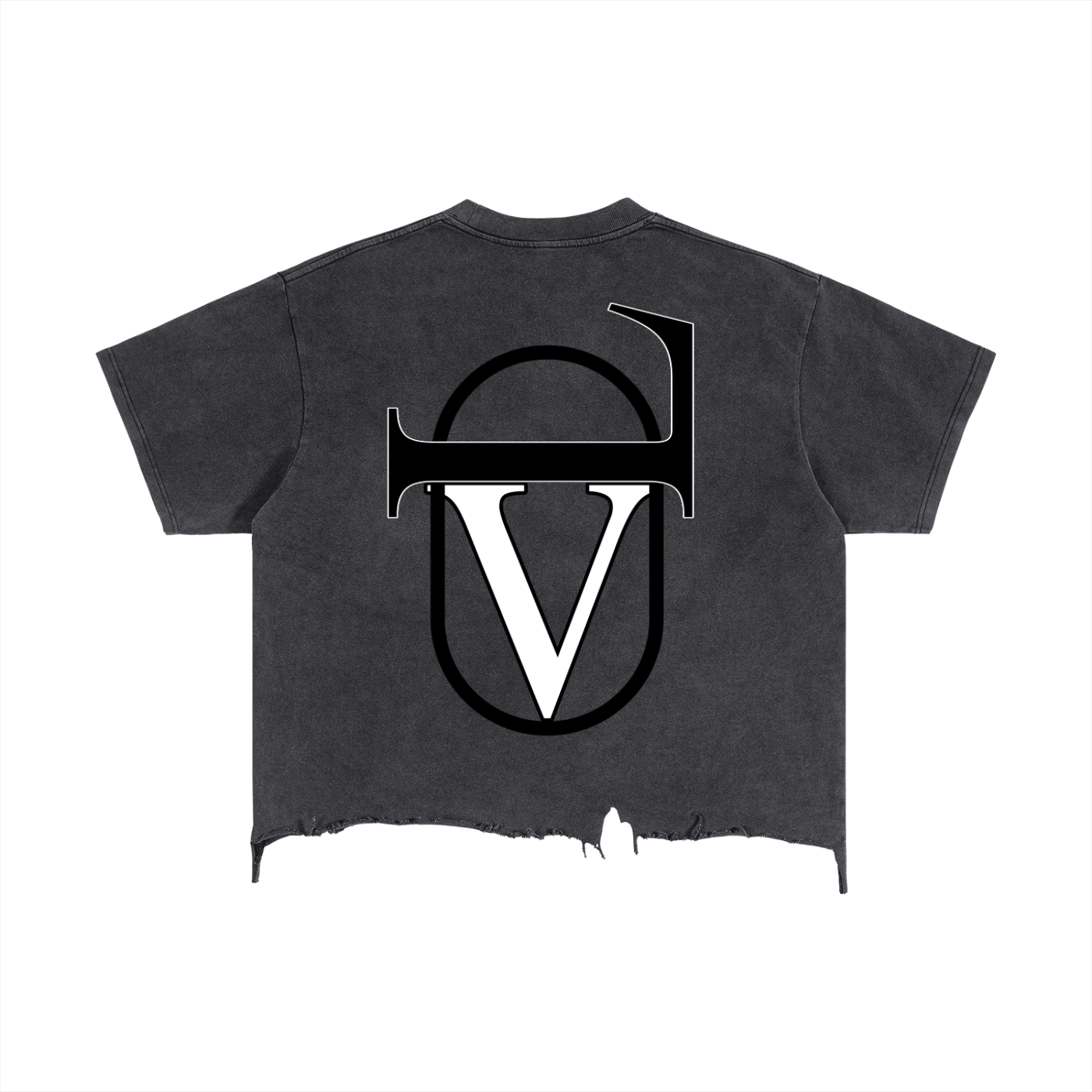 Vintage Wash Boxy Distressed Hem T-Shirt