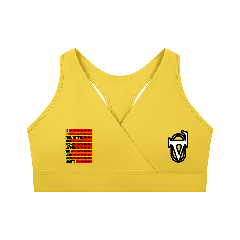 Women's Crossover V-Neck Sports Bra