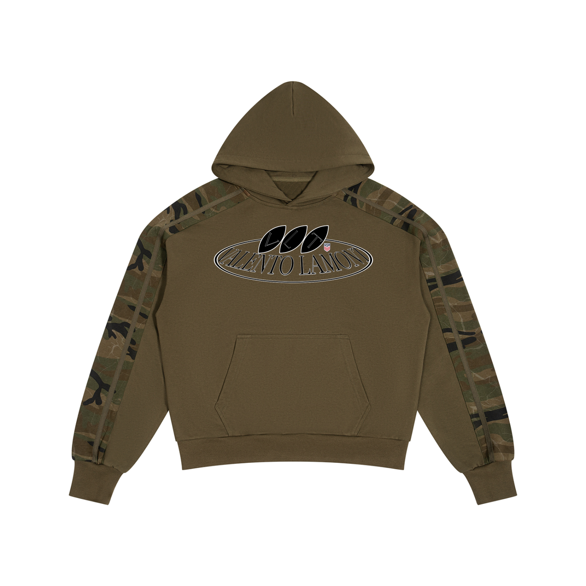 Unisex Boxy Camo Paneled Hoodie