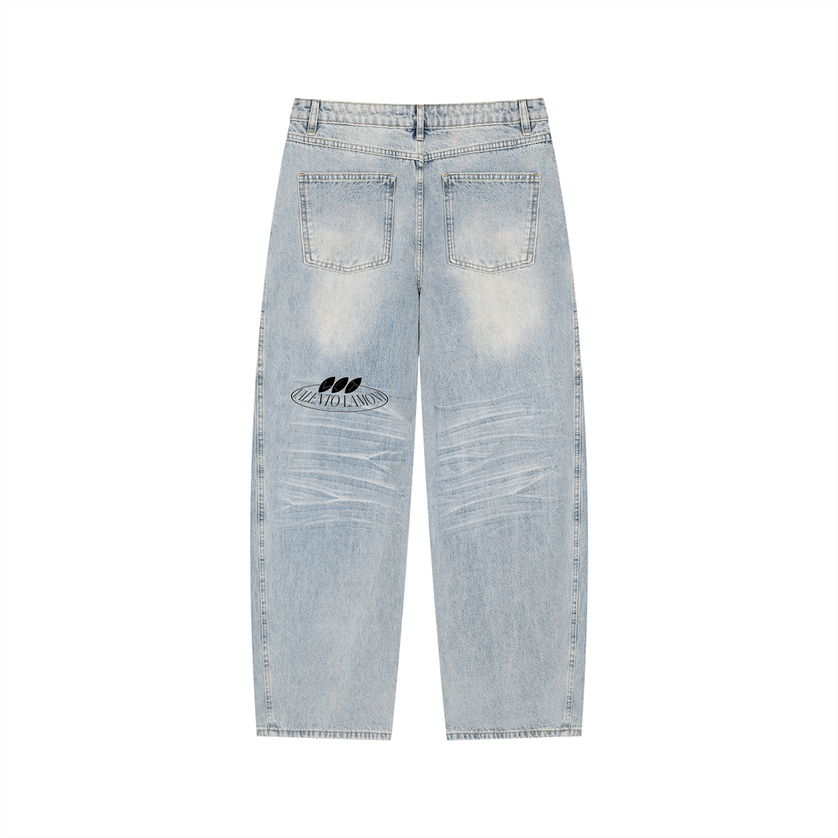 Men’s Enzyme Wash Wide Leg Jeans