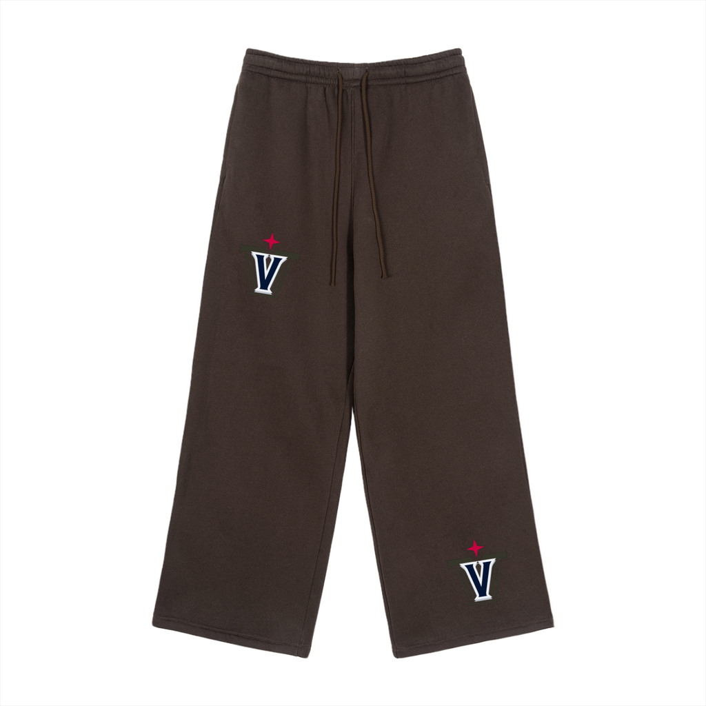 Fleece Drawstring Straight-Leg Sweatpants