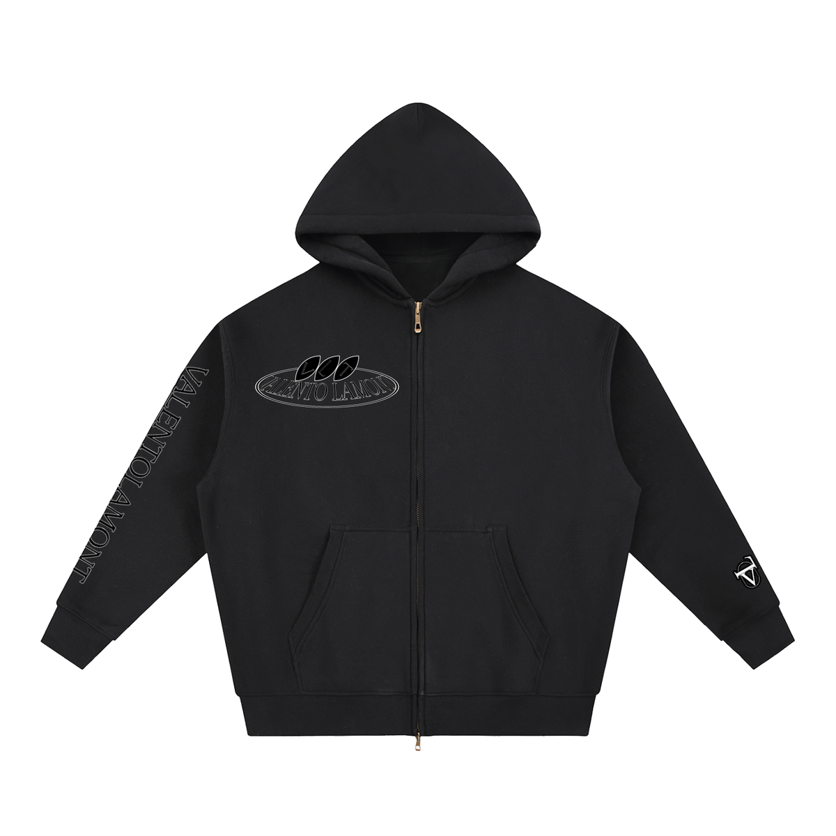 V Oversized Fleece Boxy Hoodie