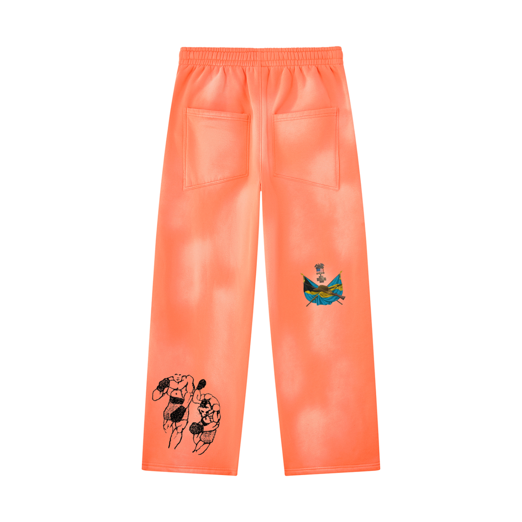 Unisex Sunfade Wide Leg Fleece Sweatpants