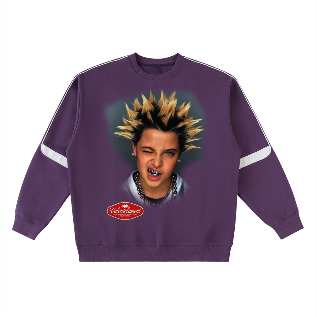 Oversized Crewneck Taped Sweatshirt