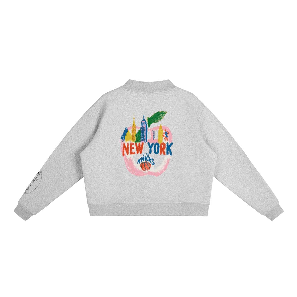 Essential Fleece Mock-Neck Crew Sweatshirt