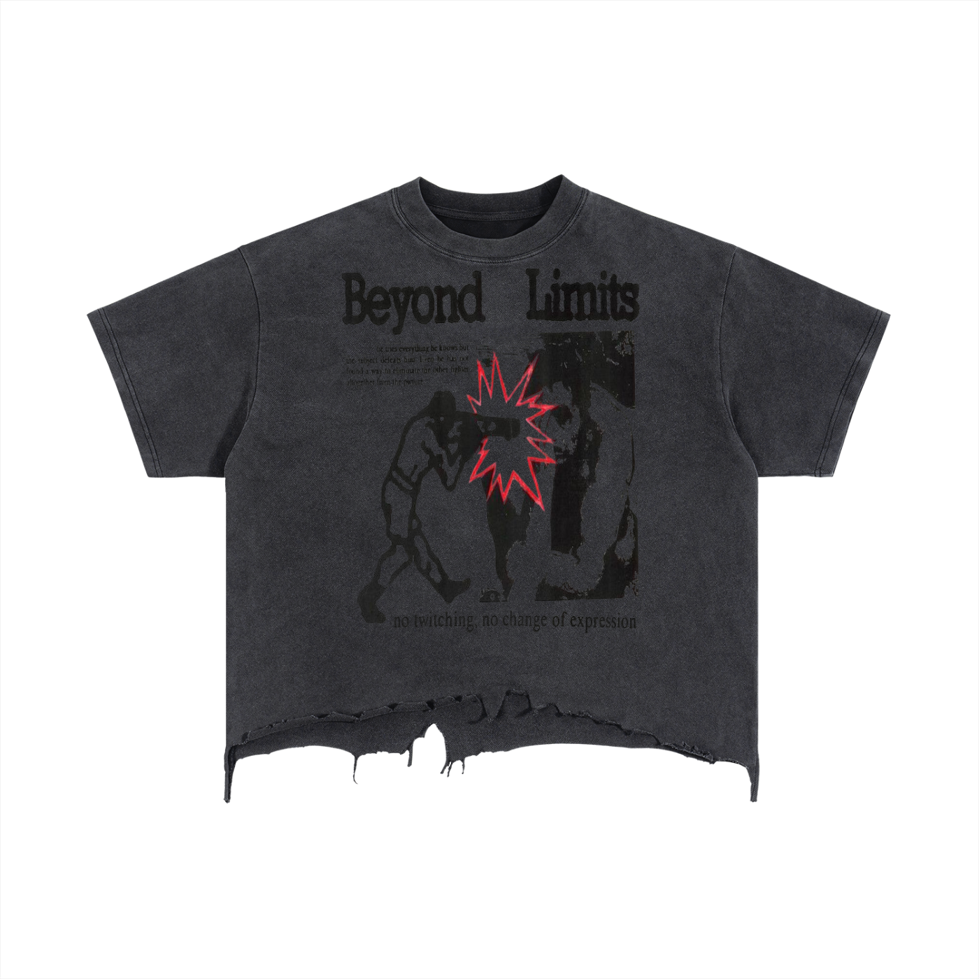 Vintage Wash Boxy Distressed Hem T-Shirt