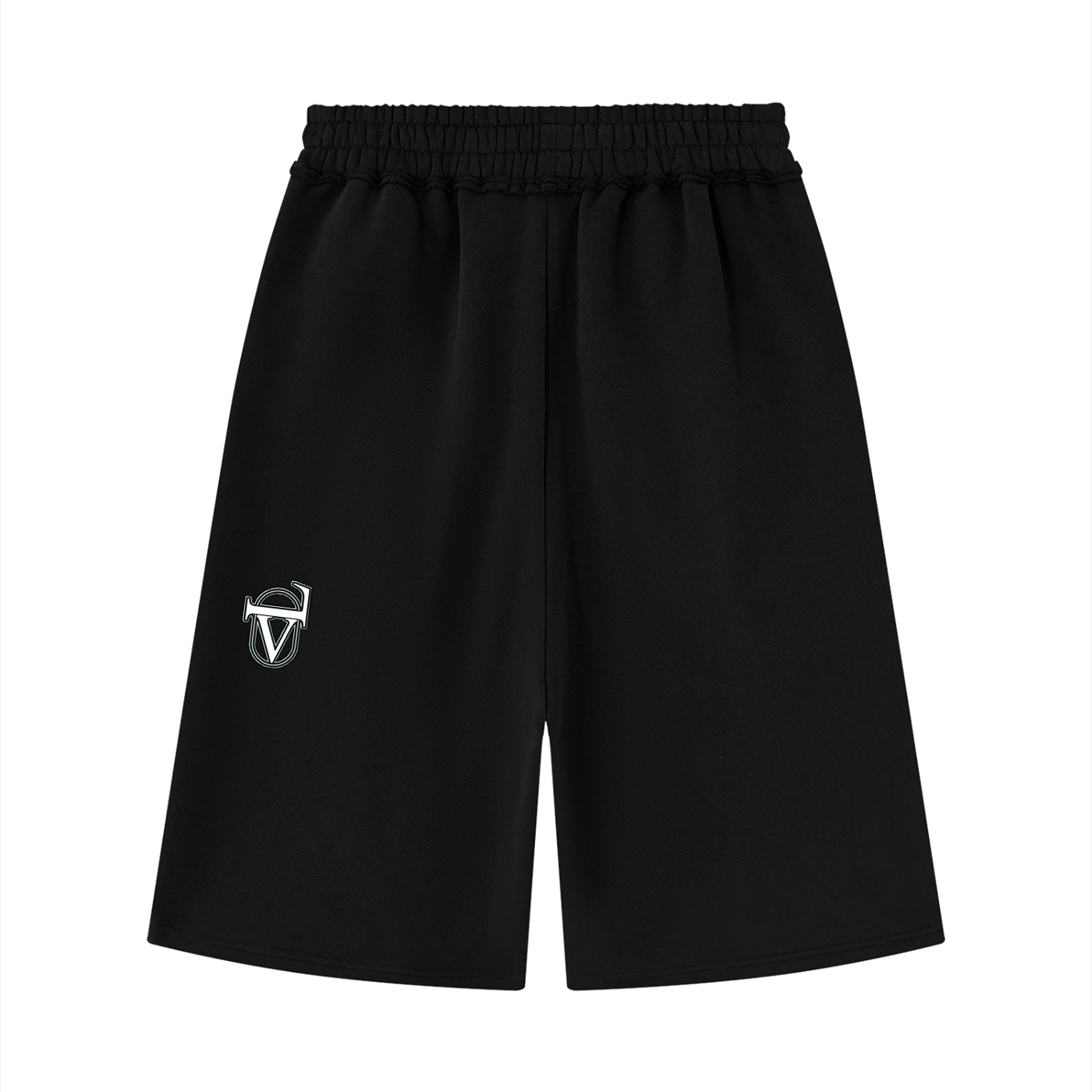 V Raw Edge Fleece Shorts